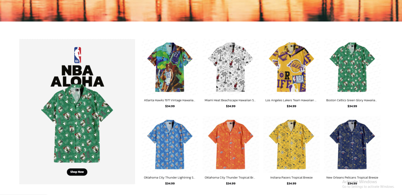 Giao Diện Website WordPress Bán Hawaiian Shirt Tốt Nhất Năm 2025 1 Giao diện mẫu Hawaiian Shirt của MMO Vinhome