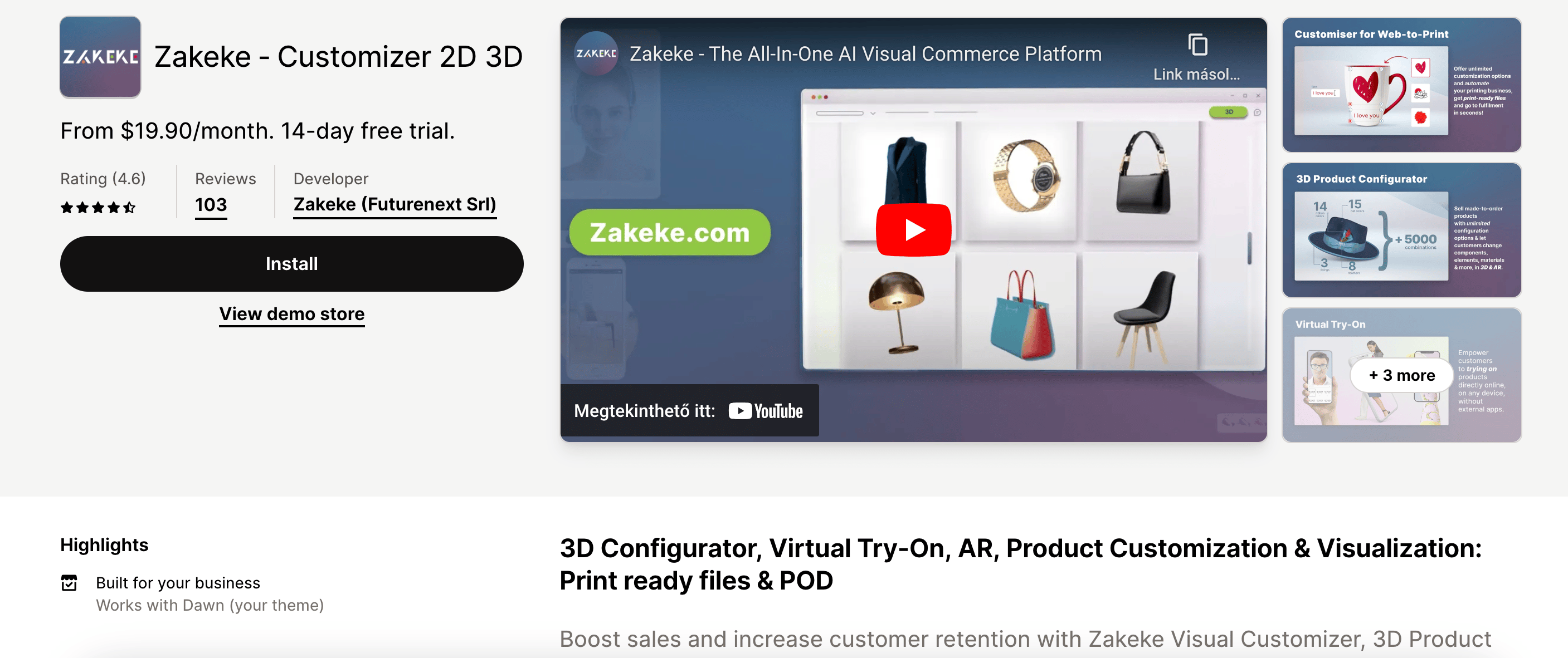 Top 5 app custom Shopify tốt nhất cho POD 6 zakeke