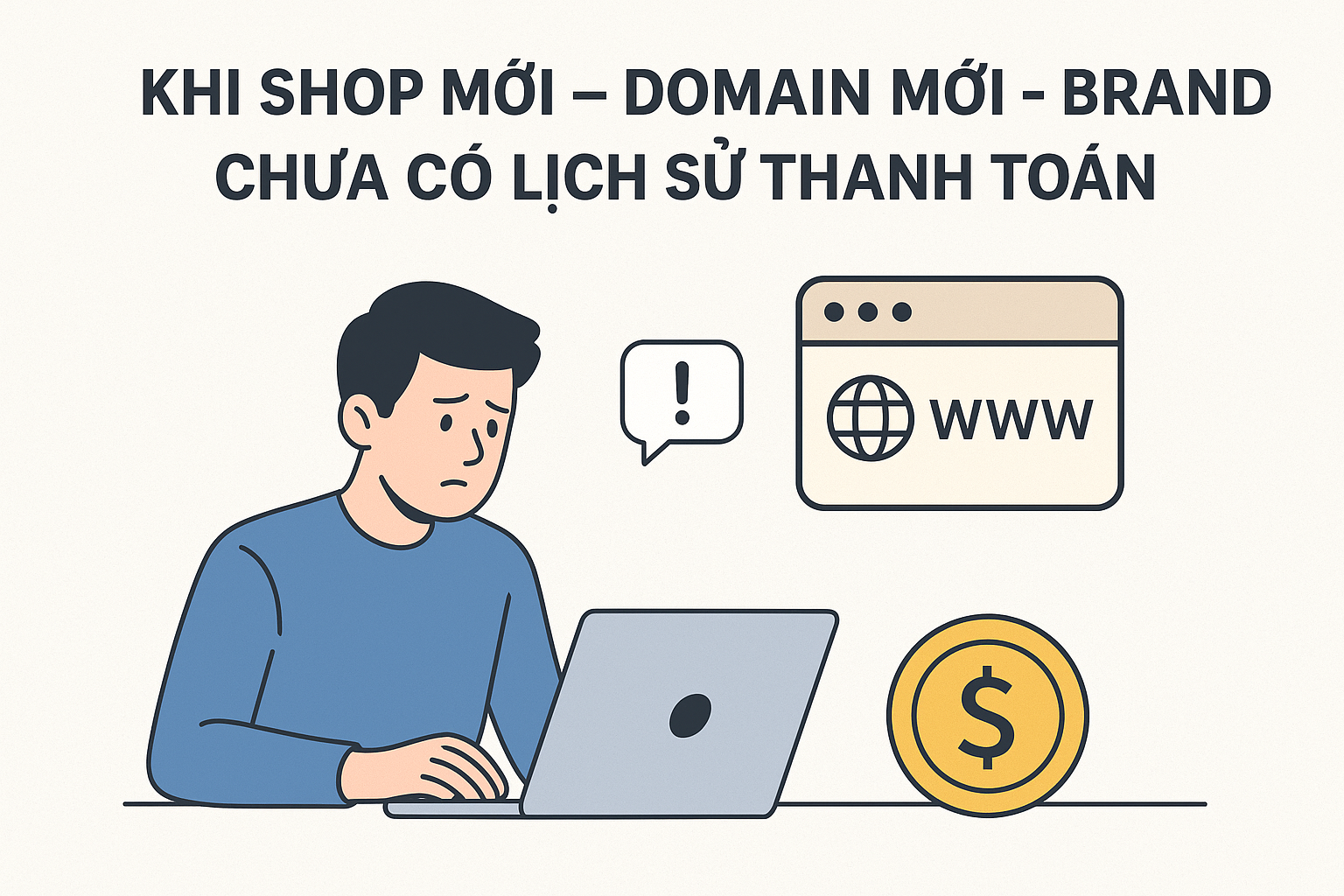 Khi shop mới – domain mới – brand chưa có lịch sử thanh toán