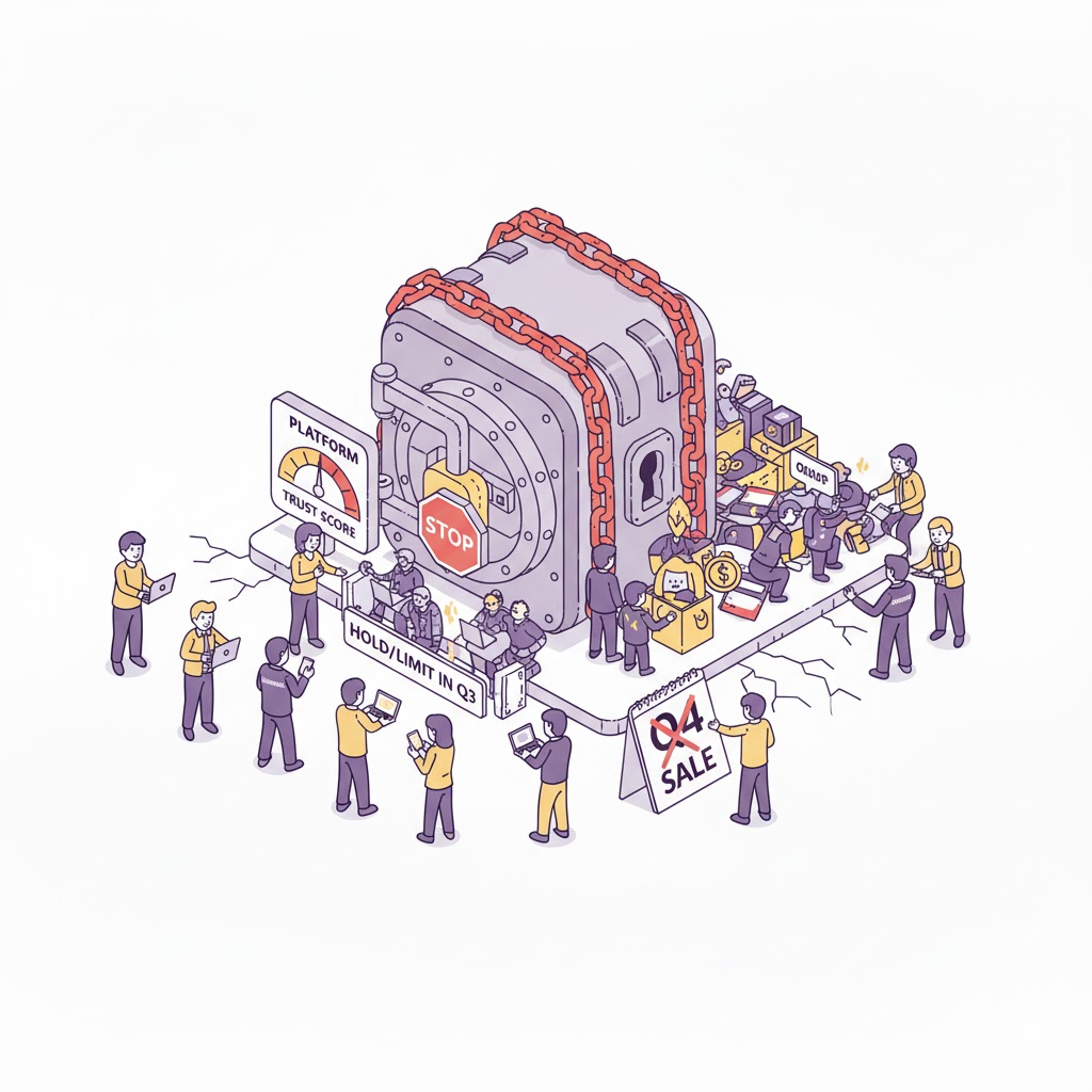 hold/limit trong Q3 và trust score còn yếu